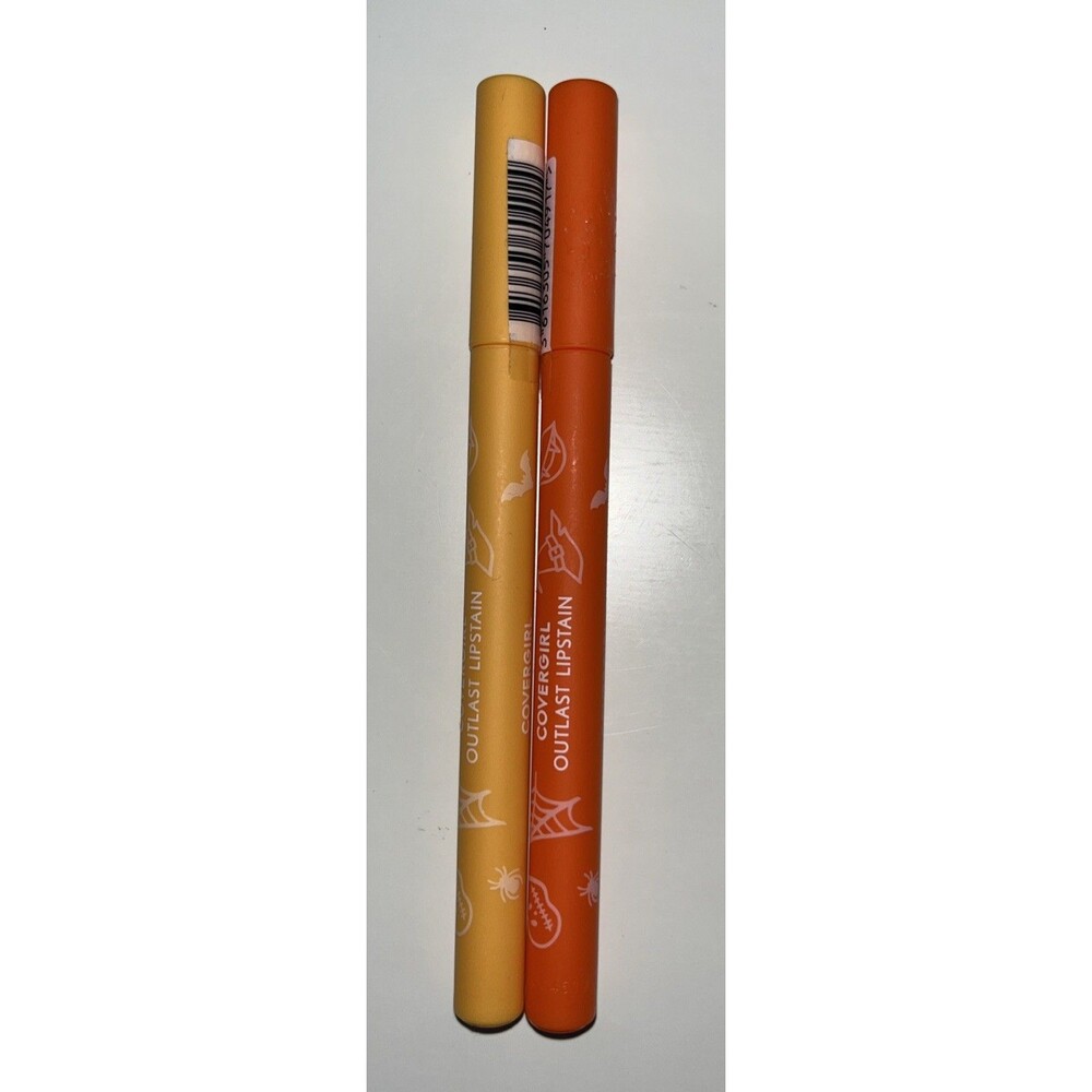2PC Covergirl Outlast Lipstain Pumpkin Carving 95 Sweet&Corny Halloween